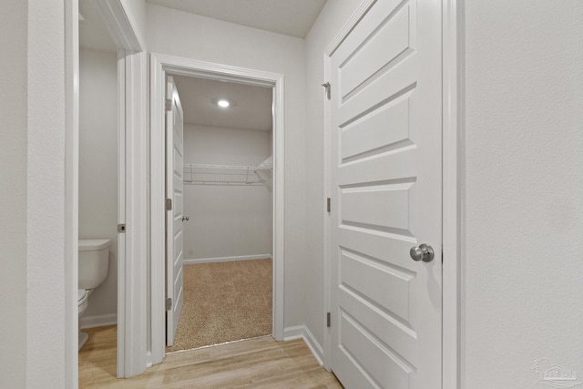 interior space featuring light wood-type flooring