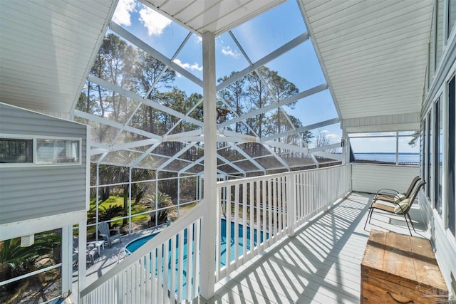 balcony with a patio area