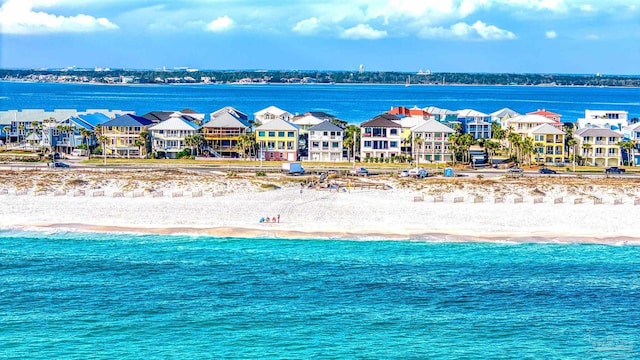 water view featuring a beach view