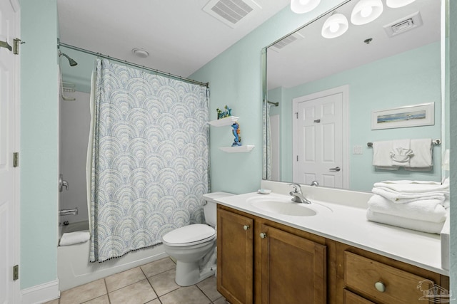 850 Ft Pickens Rd Unit 1230, Pensacola Beach, FL 32561 - full bath featuring vanity, tile patterned floors, shower / bath combo, and toilet