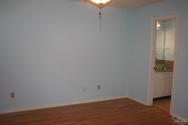 empty room featuring light hardwood / wood-style flooring