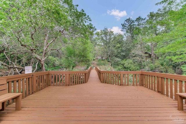 view of wooden deck