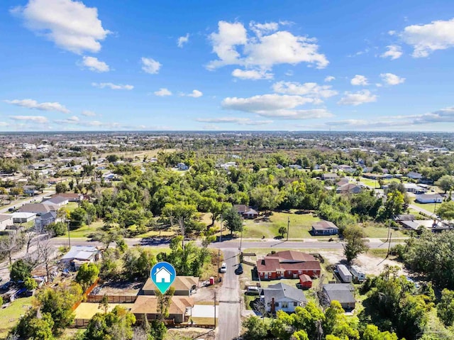 aerial view featuring a residential view