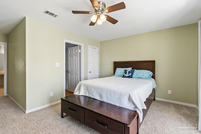 1440 Paradise Point Dr Unit 13, Navarre Beach, FL 32566 - bedroom with light carpet and a ceiling fan