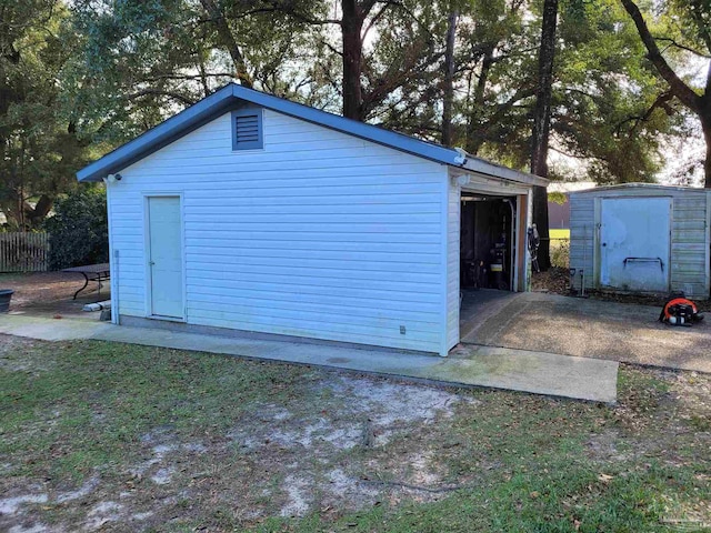 view of outdoor structure