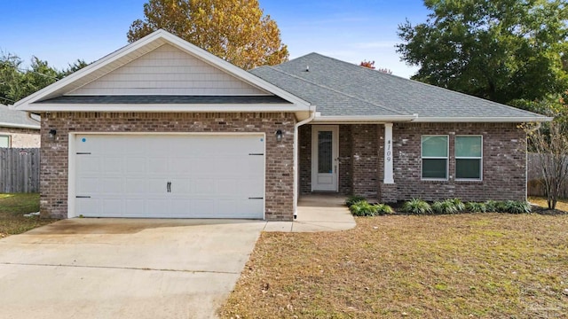 view of front facade featuring a garage