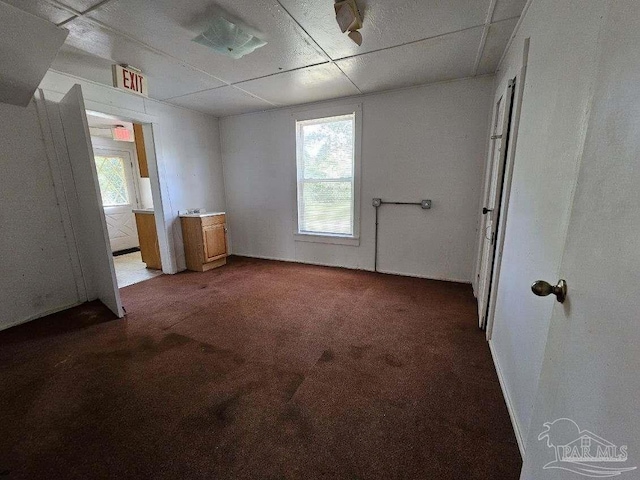 unfurnished room with carpet floors