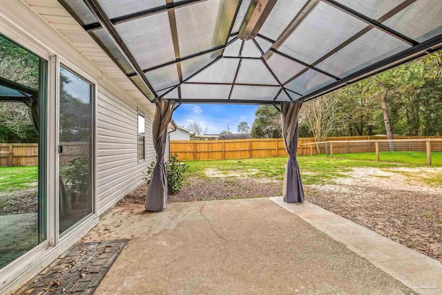 view of patio / terrace featuring a gazebo