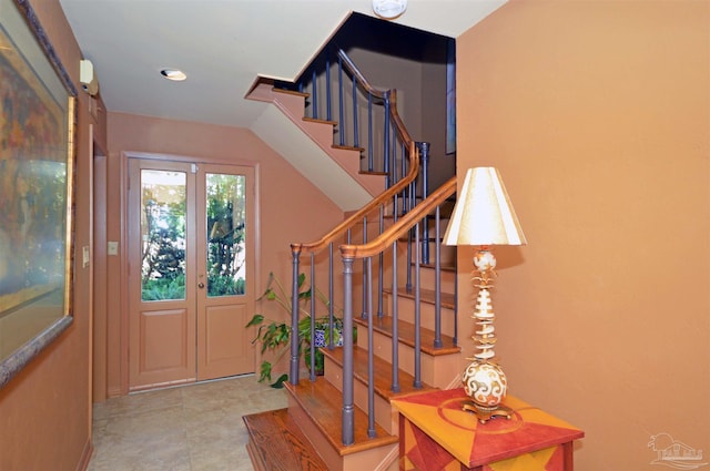 foyer with french doors