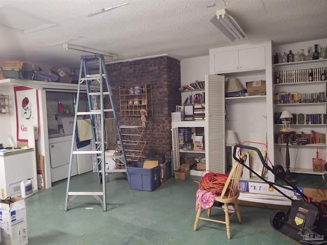 garage featuring washer / clothes dryer