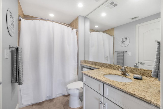 13621 Perdido Key Dr Unit 1504-E, Perdido Key, FL 32507 - bathroom featuring toilet, visible vents, tile patterned flooring, and vanity