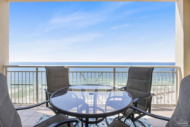 13621 Perdido Key Dr Unit 1504-E, Perdido Key, FL 32507 - balcony featuring a water view and outdoor dining area