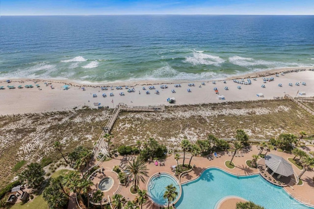13621 Perdido Key Dr Unit 1504-E, Perdido Key, FL 32507 - birds eye view of property featuring a view of the beach and a water view