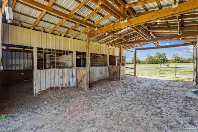 view of horse barn