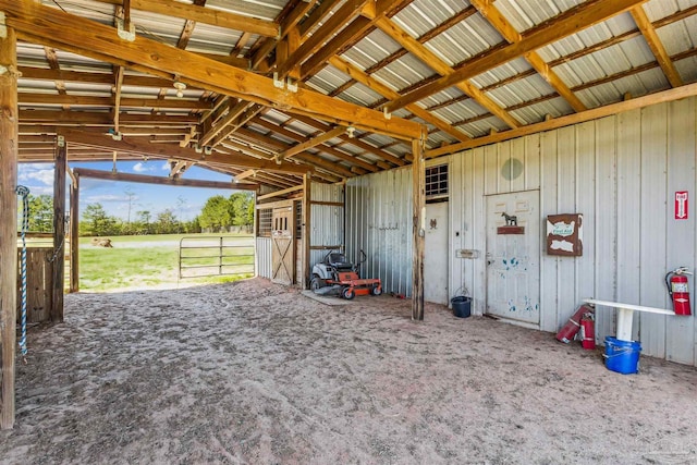 view of horse barn