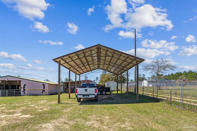 view of car parking featuring a carport and driveway