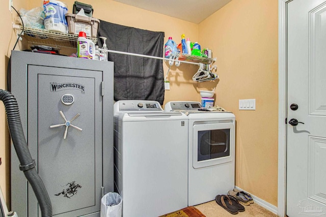 washroom featuring separate washer and dryer