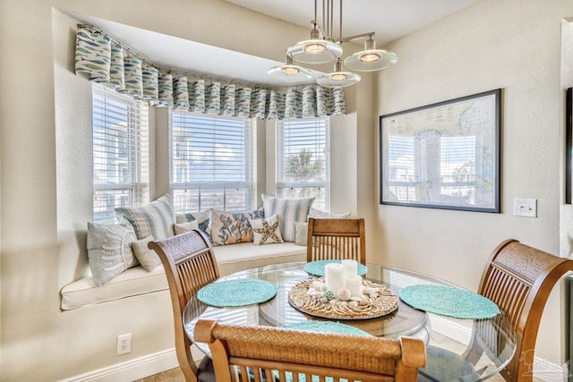 dining area with baseboards