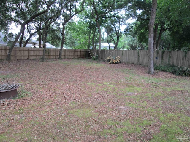 view of fenced backyard
