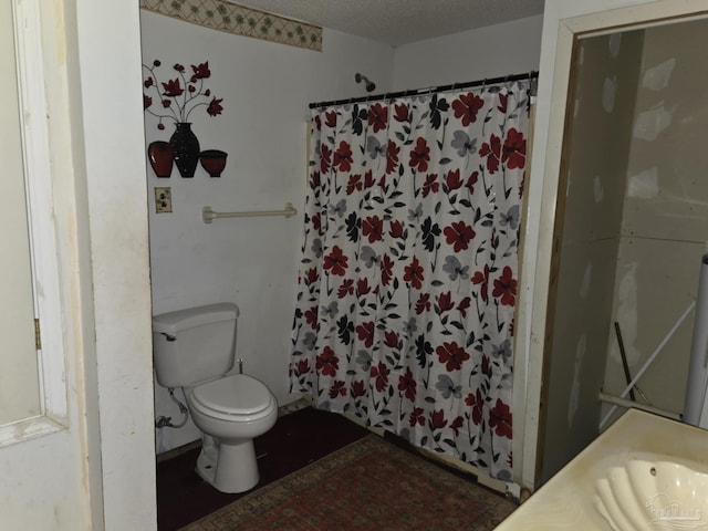 35 N Cypress St, Mcdavid, FL 32568 - bathroom with toilet, curtained shower, and vanity