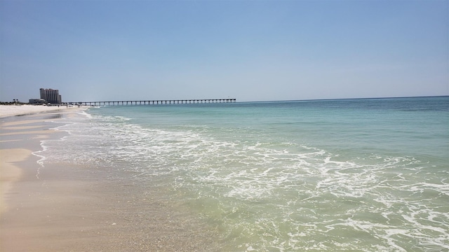 water view featuring a beach view