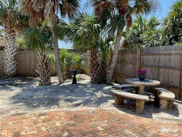 view of patio / terrace with fence