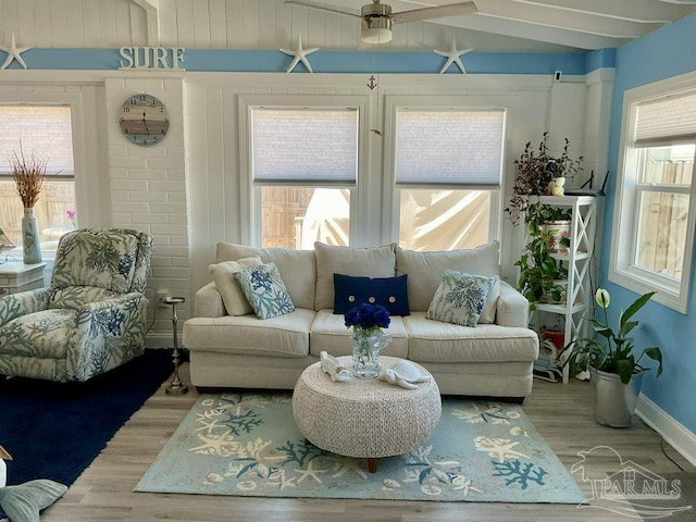 sunroom with a healthy amount of sunlight