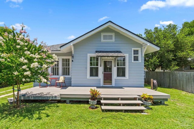 1703 E Avery St, Pensacola, FL 32503 - rear view of property featuring a wooden deck