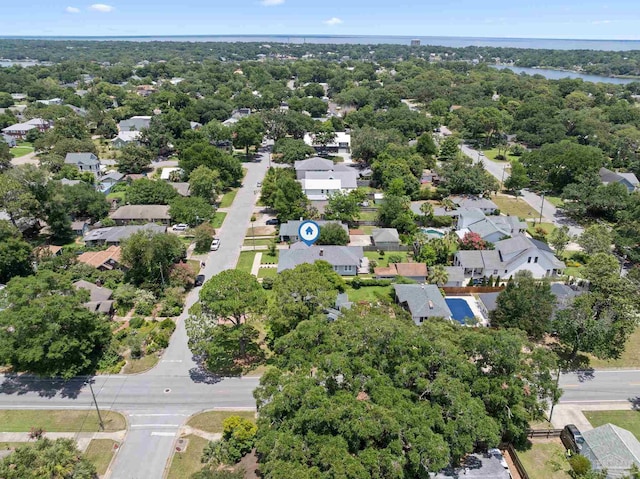 1703 E Avery St, Pensacola, FL 32503 - aerial view of property's location with a nearby body of water and nearby suburban area