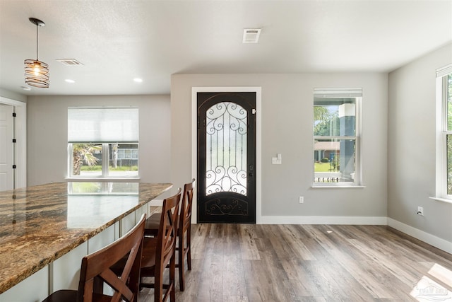 277 Seamarge Ln, Pensacola, FL 32507 - foyer with wood finished floors, baseboards, and recessed lighting