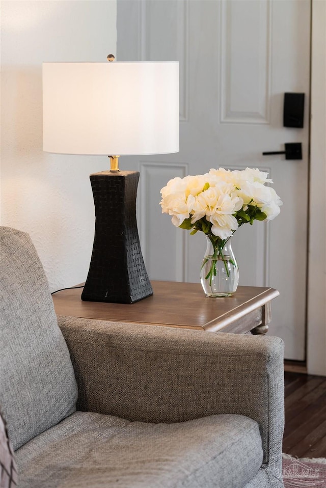 room details with hardwood / wood-style floors