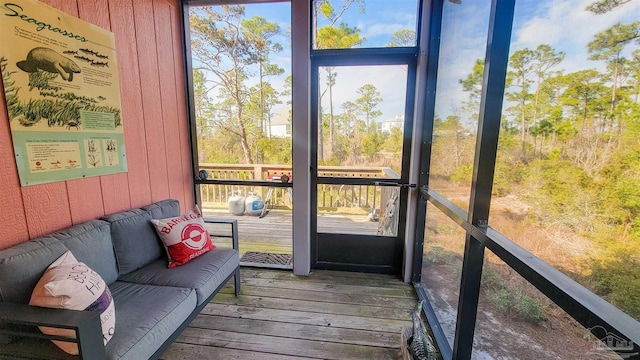 view of sunroom