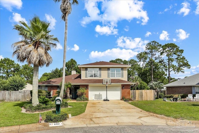 6961 Elliots Gin Ln, Navarre, FL 32566 - traditional-style home featuring driveway, a garage, and brick siding