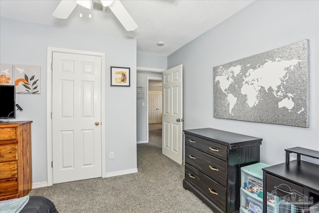 6961 Elliots Gin Ln, Navarre, FL 32566 - bedroom with carpet flooring, baseboards, and a ceiling fan