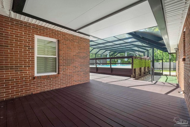 2960 Laurel Dr, Gulf Breeze, FL 32563 - wooden deck featuring glass enclosure and fence