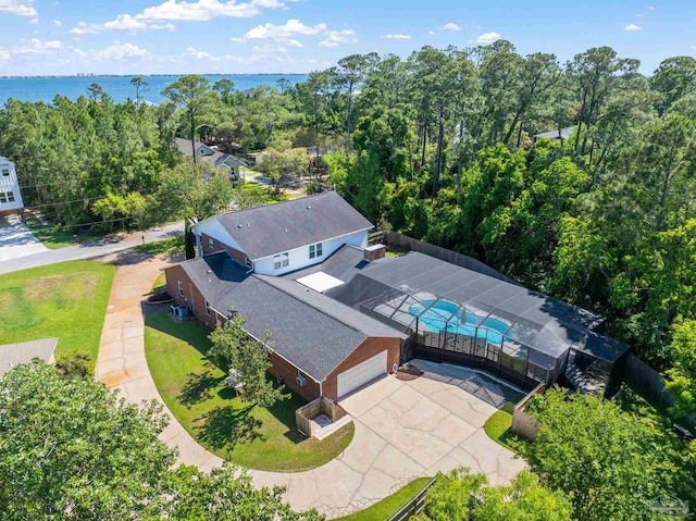 2960 Laurel Dr, Gulf Breeze, FL 32563 - view from above of property featuring a nearby body of water