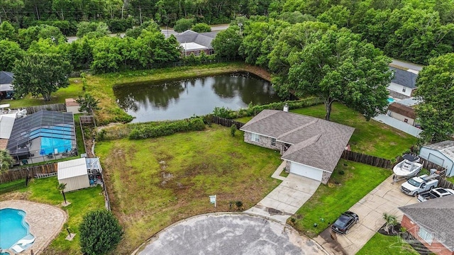 5761 Twisted Oak Ct, Pace, FL 32571 - bird's eye view featuring a water view