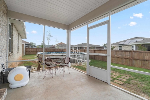 view of sunroom / solarium