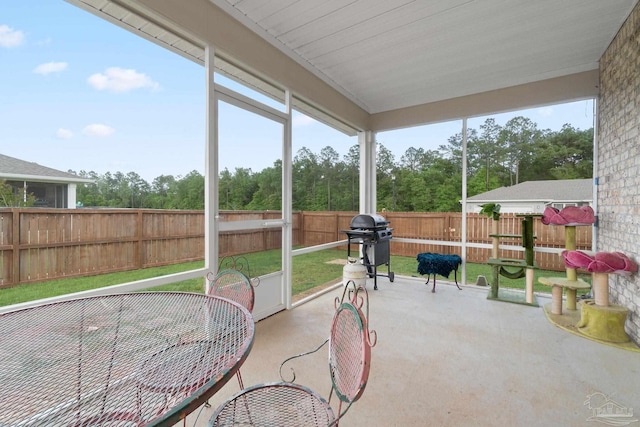 view of sunroom