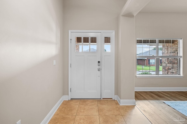 view of tiled entrance foyer