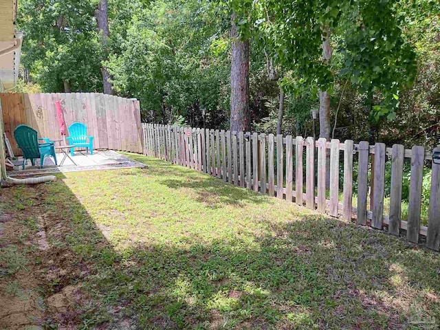 view of yard featuring a patio area