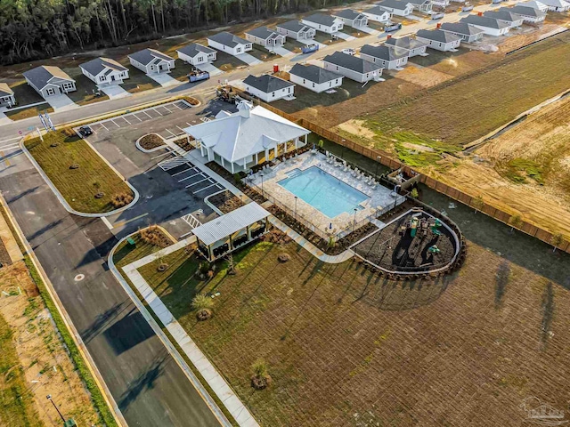 drone / aerial view featuring a residential view