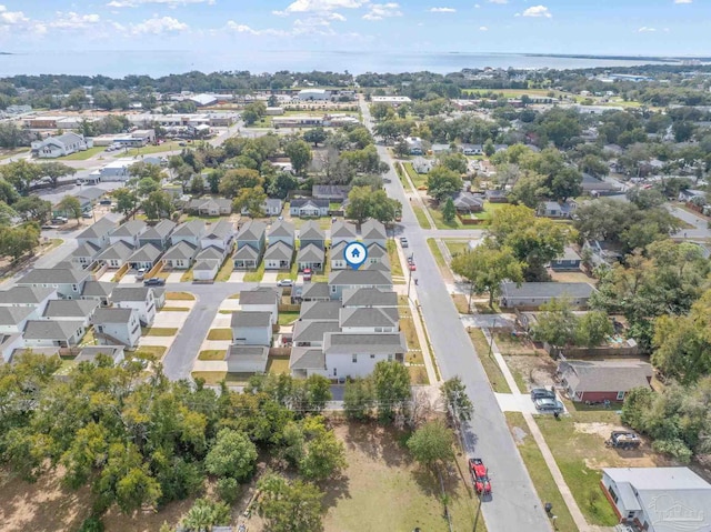 drone / aerial view with a residential view