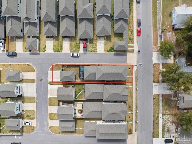 aerial view featuring a residential view