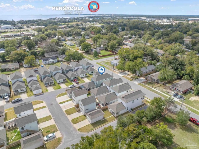 bird's eye view with a residential view