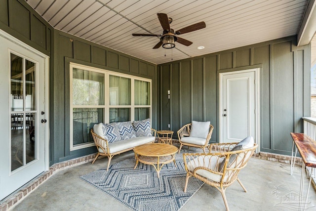 1058 Iron Forge Rd, Cantonment, FL 32533 - view of patio featuring ceiling fan