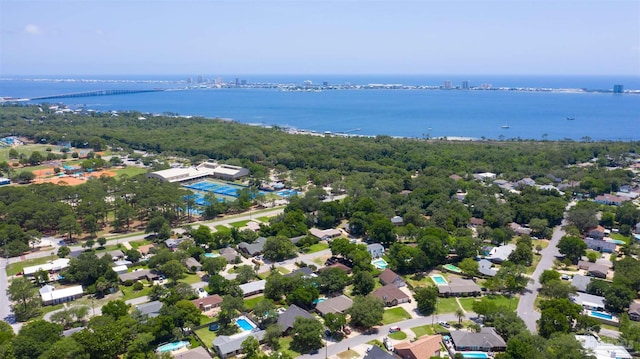 316 Dolphin St, Gulf Breeze, FL 32561 - drone / aerial view of a notable bridge and a nearby body of water
