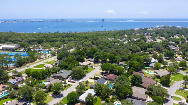 316 Dolphin St, Gulf Breeze, FL 32561 - aerial view of residential area with a nearby body of water