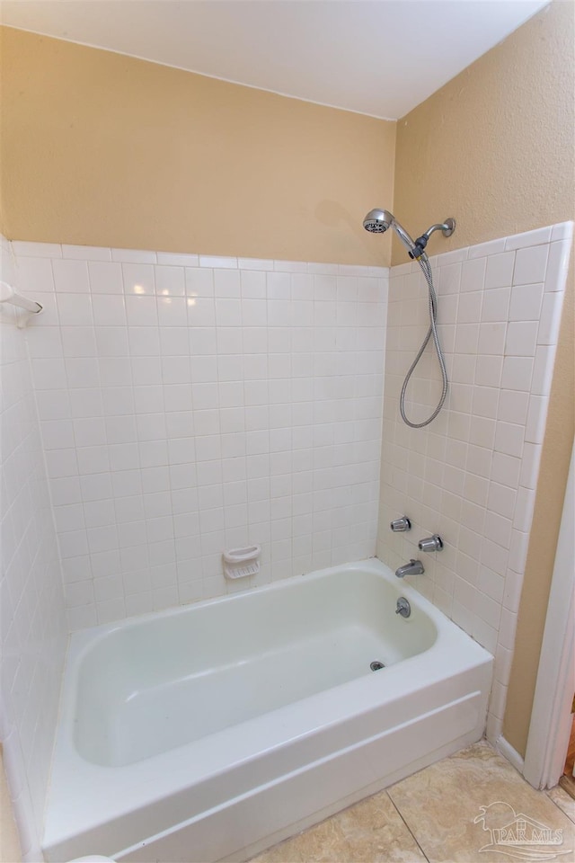 316 Dolphin St, Gulf Breeze, FL 32561 - bathroom with  shower combination and tile patterned floors