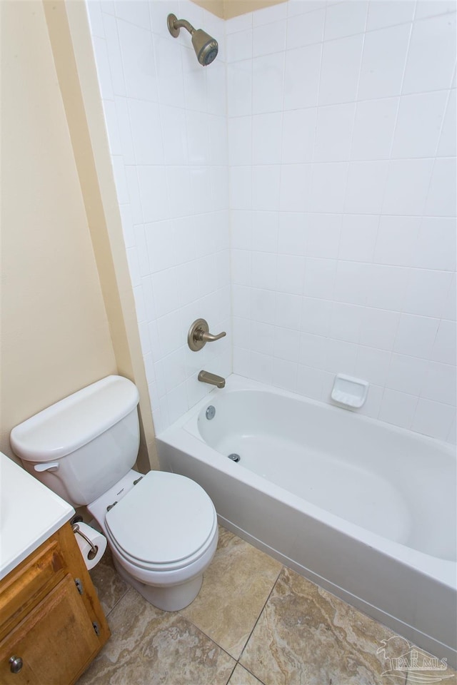 316 Dolphin St, Gulf Breeze, FL 32561 - full bathroom with toilet, bathing tub / shower combination, tile patterned flooring, and vanity